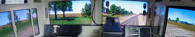 A train conductor's view.